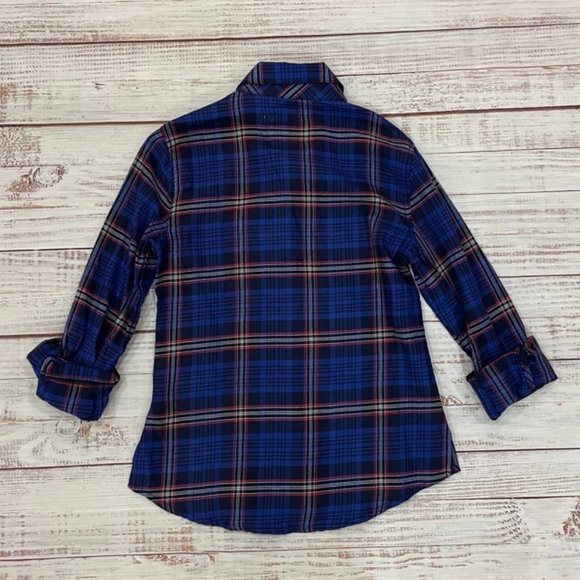 Girls Pretty Cool Plaid Button Up Shirt 2-Piece Set - Picture 7 of 11